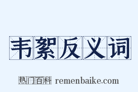 韦絮反义词是什么意思的图片